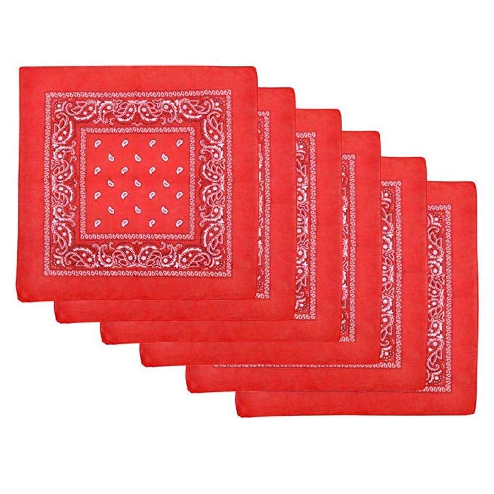 Boolavard 100% Cotton 1pcs, 6pcs or 12pcs Pack Bandanas with Original Paisley Pattern Colour of Choice Headwear/Hair — view 12