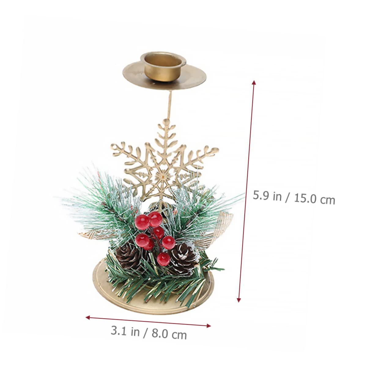 5 Piezas Portavelas navideño de Forjado Soporte de Cono candelabro para Escritorio Christmas Lights Xmas Decorations Adornos navideños sujetavelas candelabros Base de Vela Cabilock