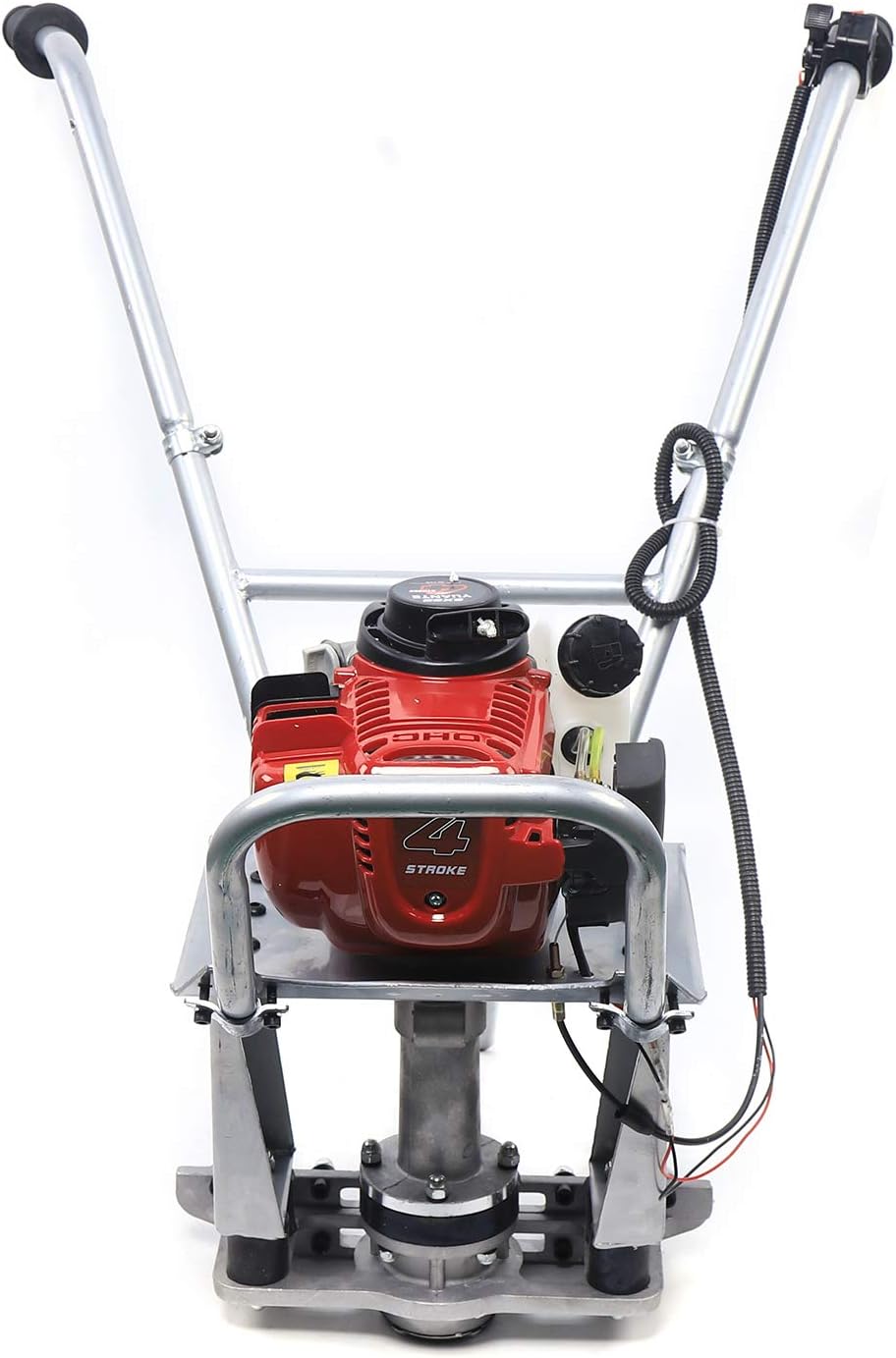 35.8CC Gas Concrete Wet Screed, 4 Stroke Commercial Power Screed Vibrating Screed Power Unit Low Fuel Consumption Wet with Dumping Blocks & Support Legs for Vibrating Cement Concrete Pavement Bridge