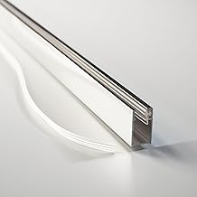 WITEN&NOCK Wall Connection Profile Aluminium for Shower Glass Wall 6-8 mm Chrome-Plated Length 200 cm