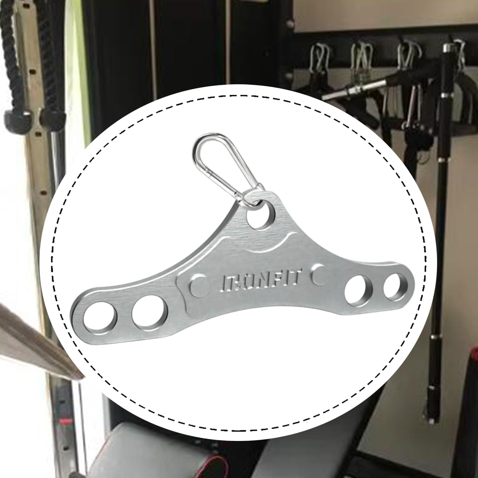 Gralara Piastra Adattatriceda da Singola Puleggia in Acciaio Inossidabile 304 da 8 Mm, Adattatore Semplice per Puleggia da Fitness di Un Design a Doppia Uscita per Pulldown LAT, Tricipiti, Bicipiti