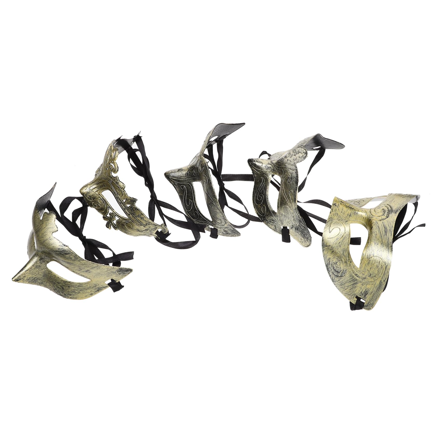 minkissy 25 Maschere Plastica Masquerade Retro per Halloween Party Design Vintage con Modelli Assortiti per e Cosplay