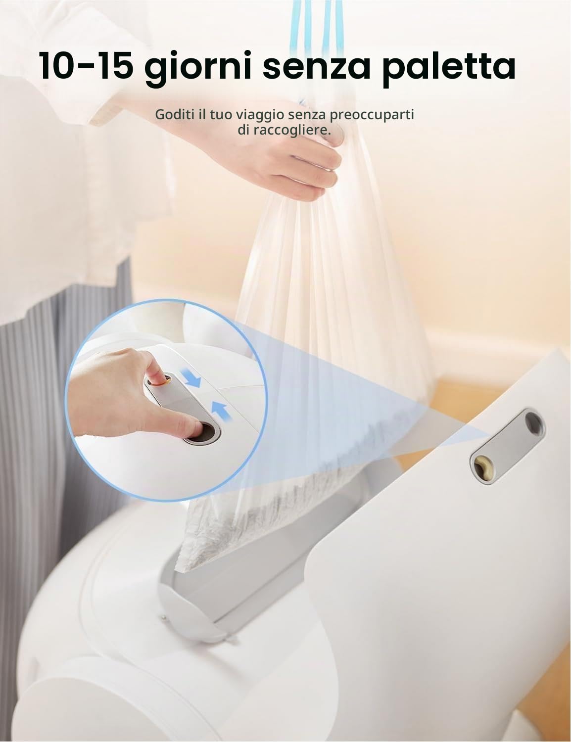 Lettiera Gatto Autopulente Grande 65L, Controllo APP Wi-Fi, Lettiera Automatica Intelligente per Gatti Multipli, Sicurezza Anti-Incastro, Silenziosa, Controllo Professionale Odori per Chat
