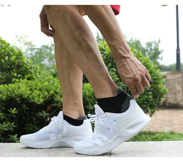 Crazynekos 6 Pairs Mens Cushion Ankle Socks Men 6 Pack Low Cut Comfort Breathable Casual Cotton Socks2