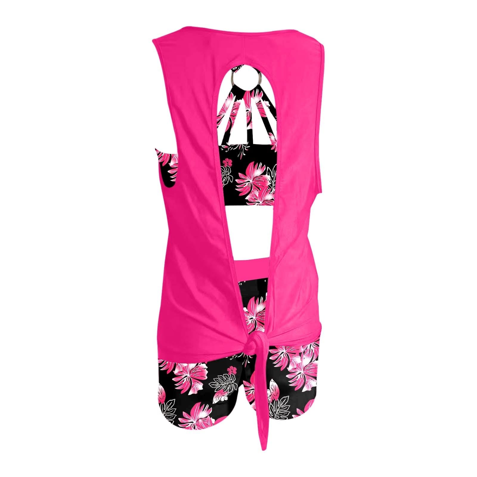 Bikini 2026 - Traje de baño sexy con abertura para mujer, cintura alta, push up, traje de baño de playa de tres piezas, RD1, S