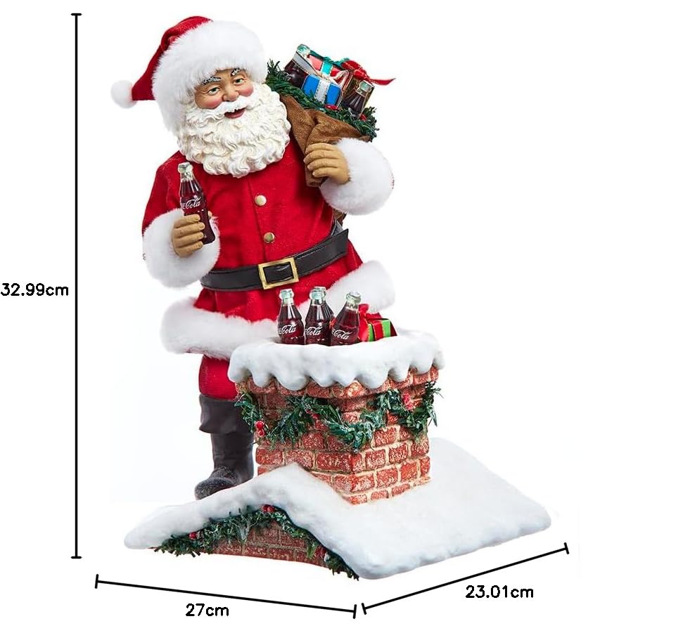 Nappe Père Noël dans la cheminée 26,7 cm décoration table de Noël festive - 3