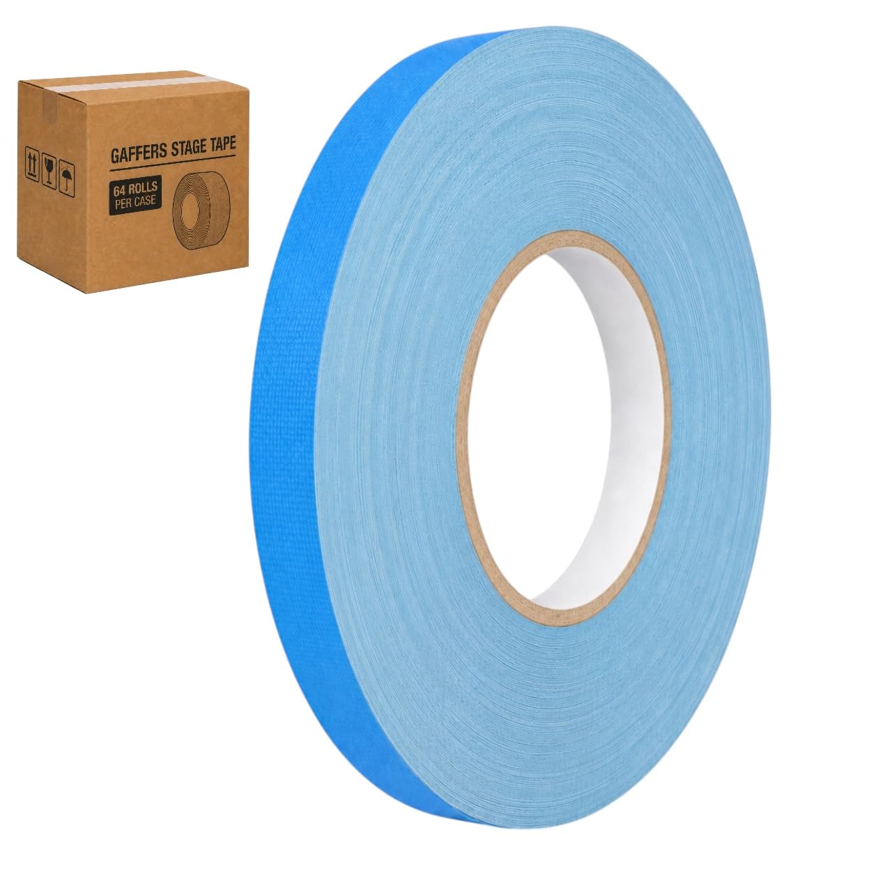 GGR Supplies CGT-80 Gaffers Stage Tape, Light Blue, 3/4 in x 60 yd, 64-Pack