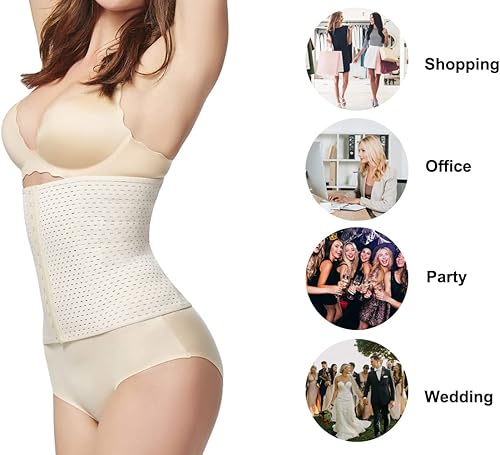 Miniatura 5 de entrenador para cintura, moldeador para perder peso, modelador para controlar el abdomen, modelador para el cuerpo, transpirable, faja para la