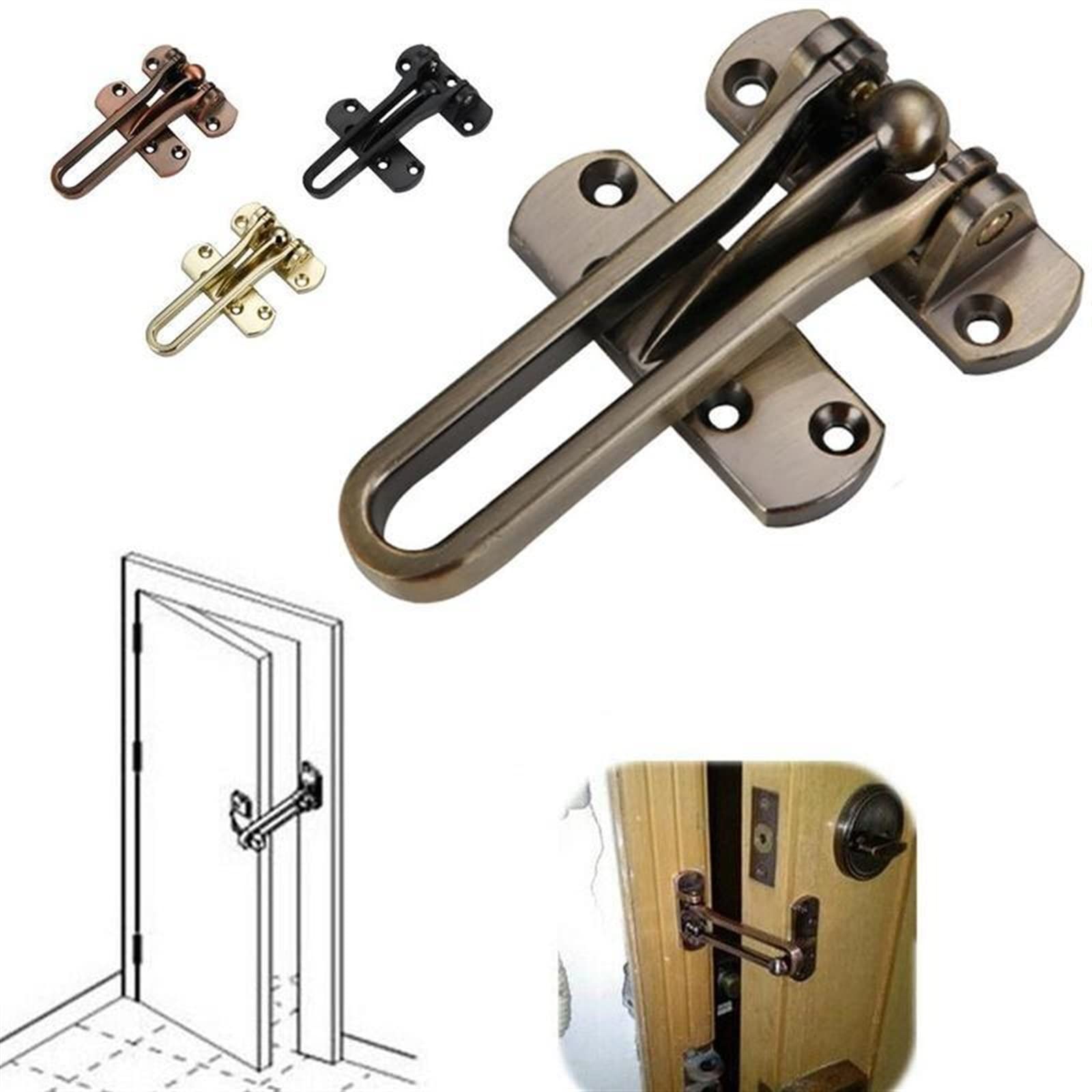 NVSFZGIYG Chain Lock Home Security Door Buckle Anti-Theft Hardware Anti-Lock Hotel Bolt