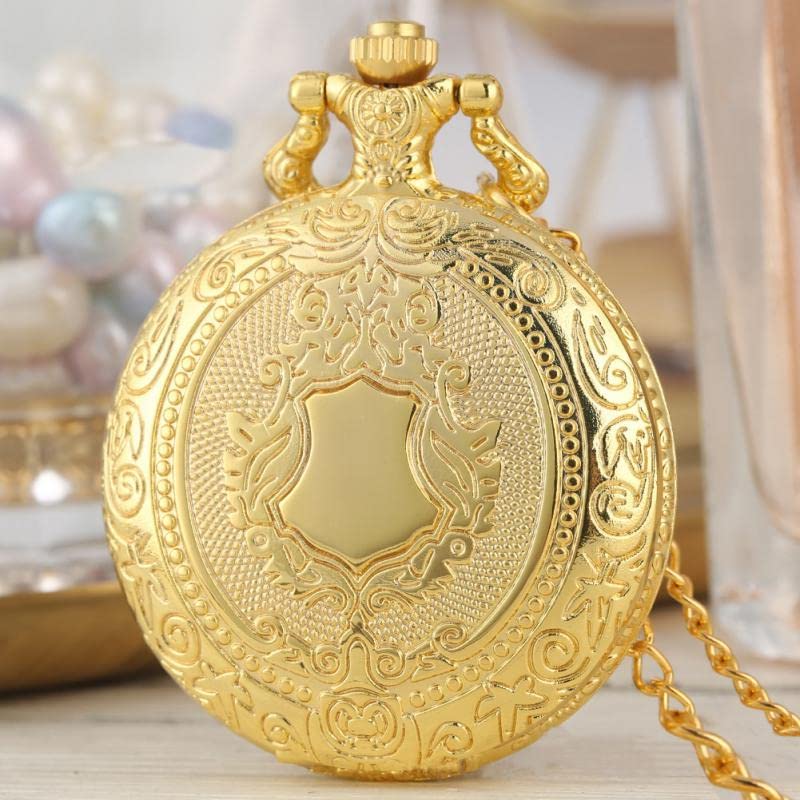 Generic Vintage Pattern Pocket Watch Gold Color Case Necklace Pendant Men Women Classic Quartz Pocket Watch Gift (B0BY59GS2L) Amazon Price History, Amazon Price Tracker