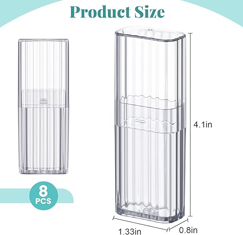 Miniatura 2 de Dandat Estuche de almacenamiento de proyectos de 8 piezas, caja de almacenamiento portátil y creativa, soporte para palillos de dientes dental,