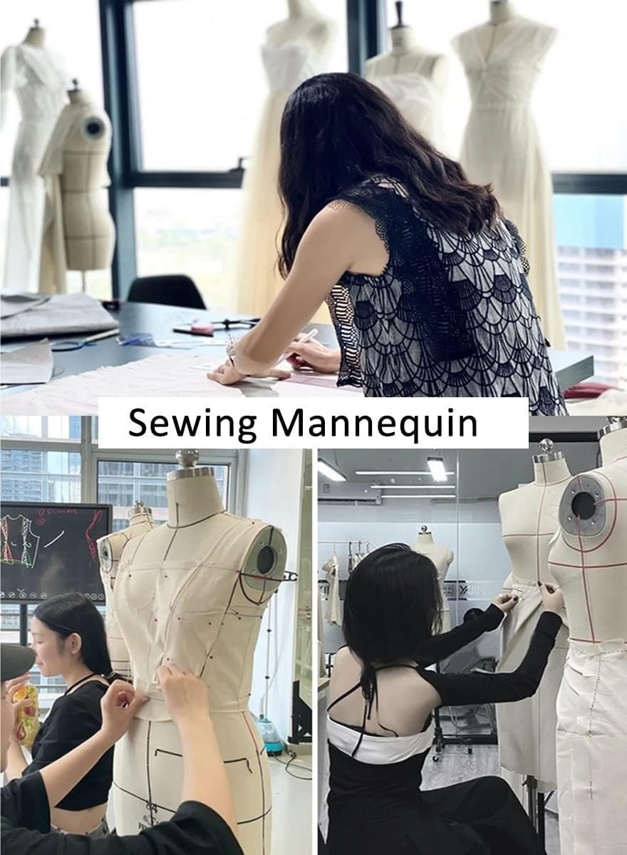 Plus Size Femminile Manichino Torso Vestito Forma Regolabile Pinnable Styrofoam Corpo per Cucire Sartoria Display con Braccia