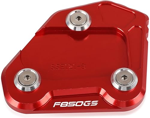 Miniatura 4 de CNC aluminio Motorcycle Kickstand Foot Side Stand Enlarger Support Plate Pad for BMW F850 GS F 850 GS 2018-2023 (Color  Red F850GS)