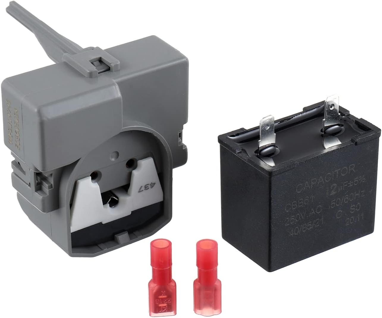 Appliance Repair Part Kit 2319792 W10197428 W10189190 TSD2 Refrigerator Start Relay Device W10662129 Run Capacitor Compatible With Whirlpool Kenmore Welectrolux Refrigerator 241527803 241941003 2319792 2255198 2264017 Frigidaire Start Relay And Capacitor - View #3
