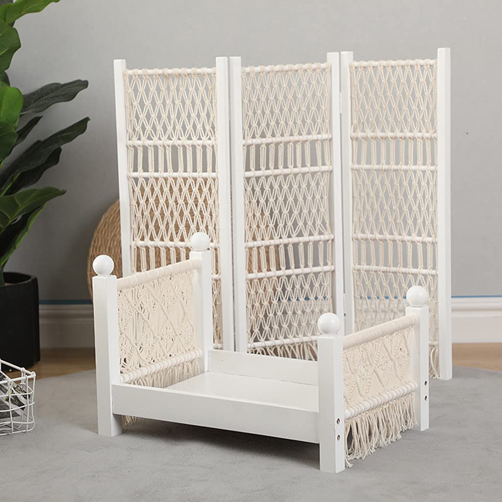 F Fityle Lit de Photographie Bébé Nouveau-né, Fait en Bois 46x26x30cm, Accessoire pour Atelier Photo