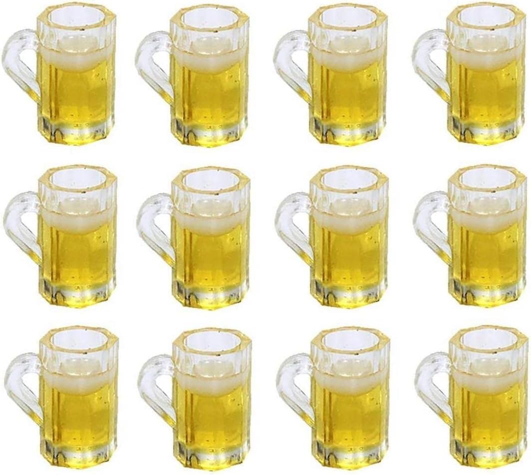 Amazon.co.jp: 1.5*1.5cm 1：12 ミニチュア ビールジョッキ 12個セット 