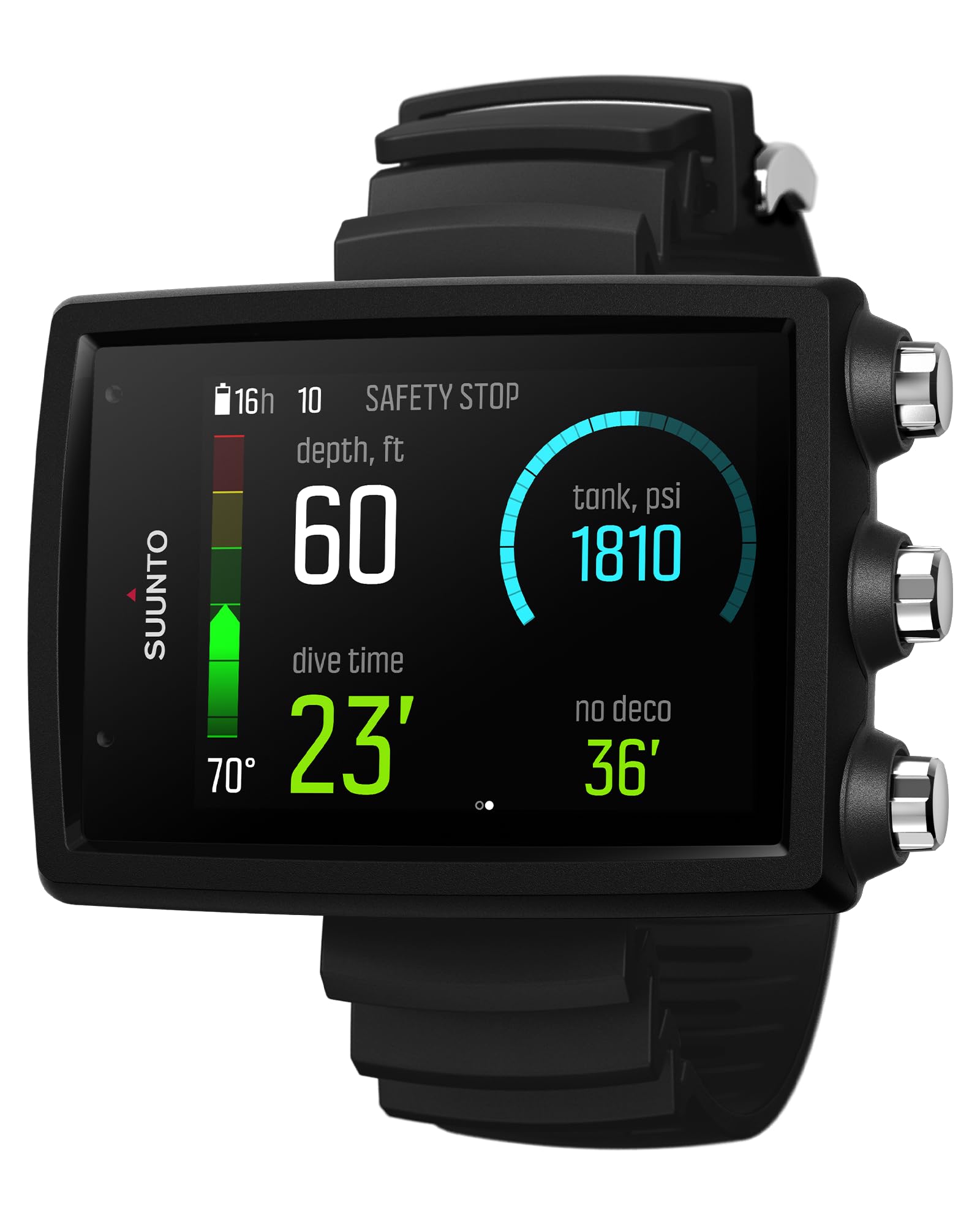 SUUNTOEon Core Wrist Computer with USB, Compact Dive Computer with Brightness Screen, Easy to Read in Darkness Underwater, Long Battery Life, Black