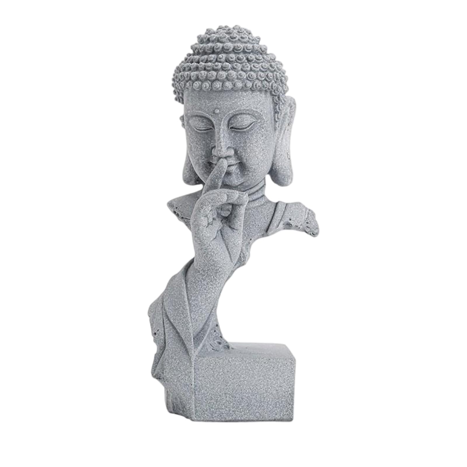 hogtnd Sitting Sculpture Resin Meditation Figurine for Meditation Space Buddhist Spiritual Decoration Ornament Statue