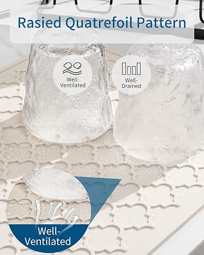 Miniatura 4 de AMOAMI -Tapete de secado de platos para cocina, de silicona para secar platos, tapete de secado de platos de cocina, resistente al calor, accesorios