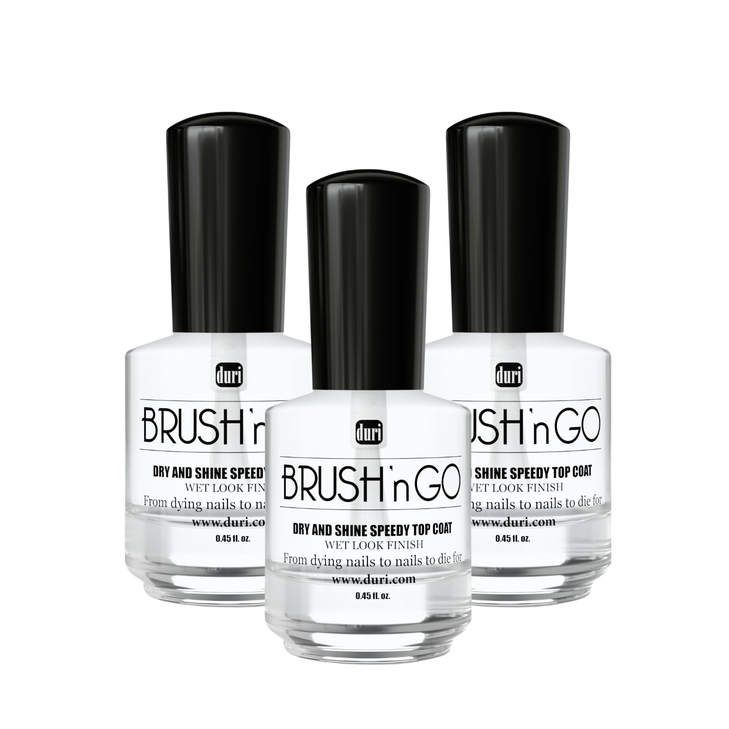 duri cosmetics duri Brush’n Go Dry and Shine Speedy Top Coat (Brush'N Go (Pack of 3))