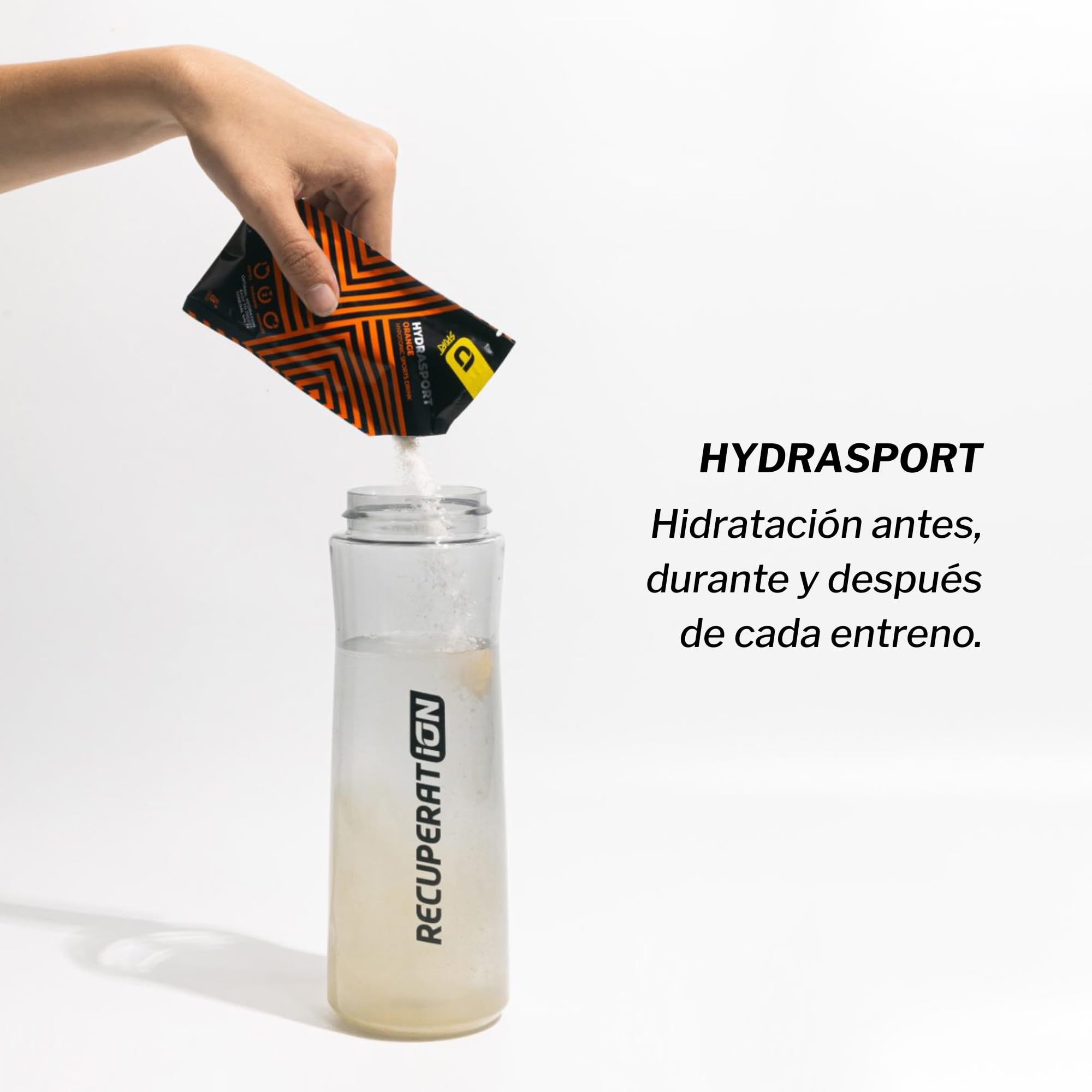 Bebida Hipotónica en Polvo con Electrolitos + Vitamina B1 + Sales Minerales para Deportistas - Hidratación Muscular - Sabor Naranja Sin Gluten Ni Lactosa - Pack 20 Sobre Apto Veganos | RECUPERATION