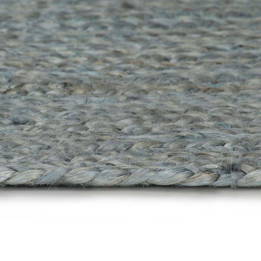 vidaXL Tappeto Lavorato a Mano in Juta Rotondo 90 cm Verde Oliva