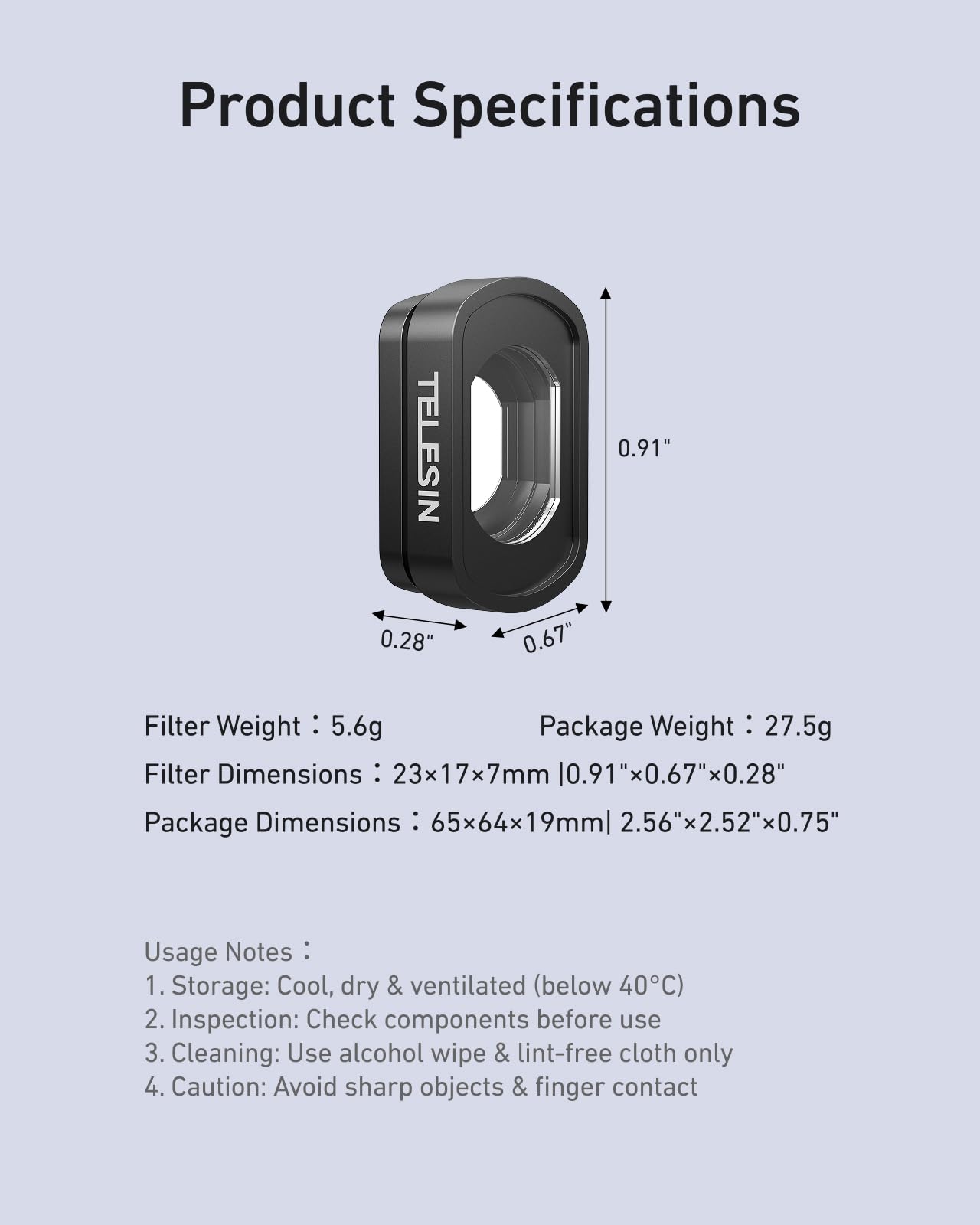 TELESIN 112° Weitwinkelobjektiv für DJI Osmo Pocket 4/3, magnetisches mehrfachvergütetes Glasobjektiv, 0,72x erweitertes Sichtfeld für Vlogging & Reisefotografie, Osmo Pocket 4/3 Zubehör