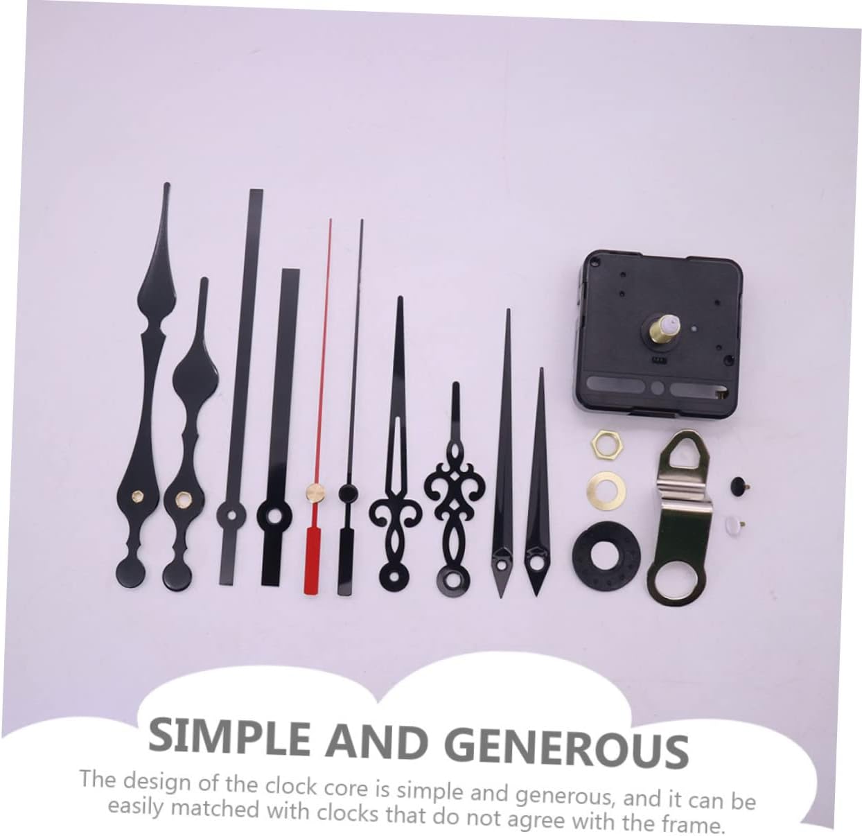 DOITOOL Sets Wear-Resistant Clock Parts DIY Clock Kit Movement Hands Home Accessories