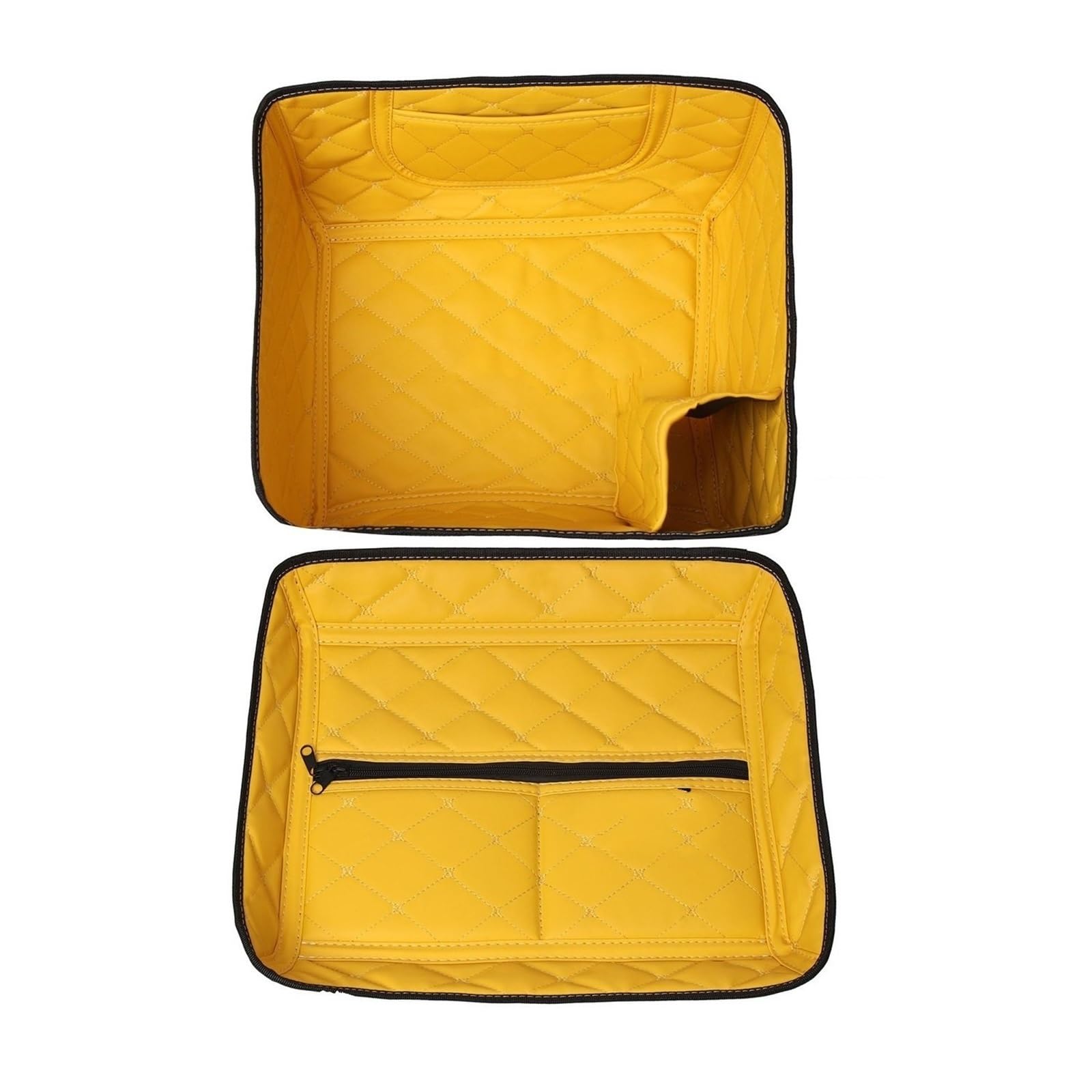 motocyklowyTopcase 45L Motocyklowy Top Box Tylna pokrywa bagażnika Podkładka Tylna Skrzynka narzędziowa Wewnętrzna wyściółka Poduszka Skóra PU bagażnika motocykla(Yellow)