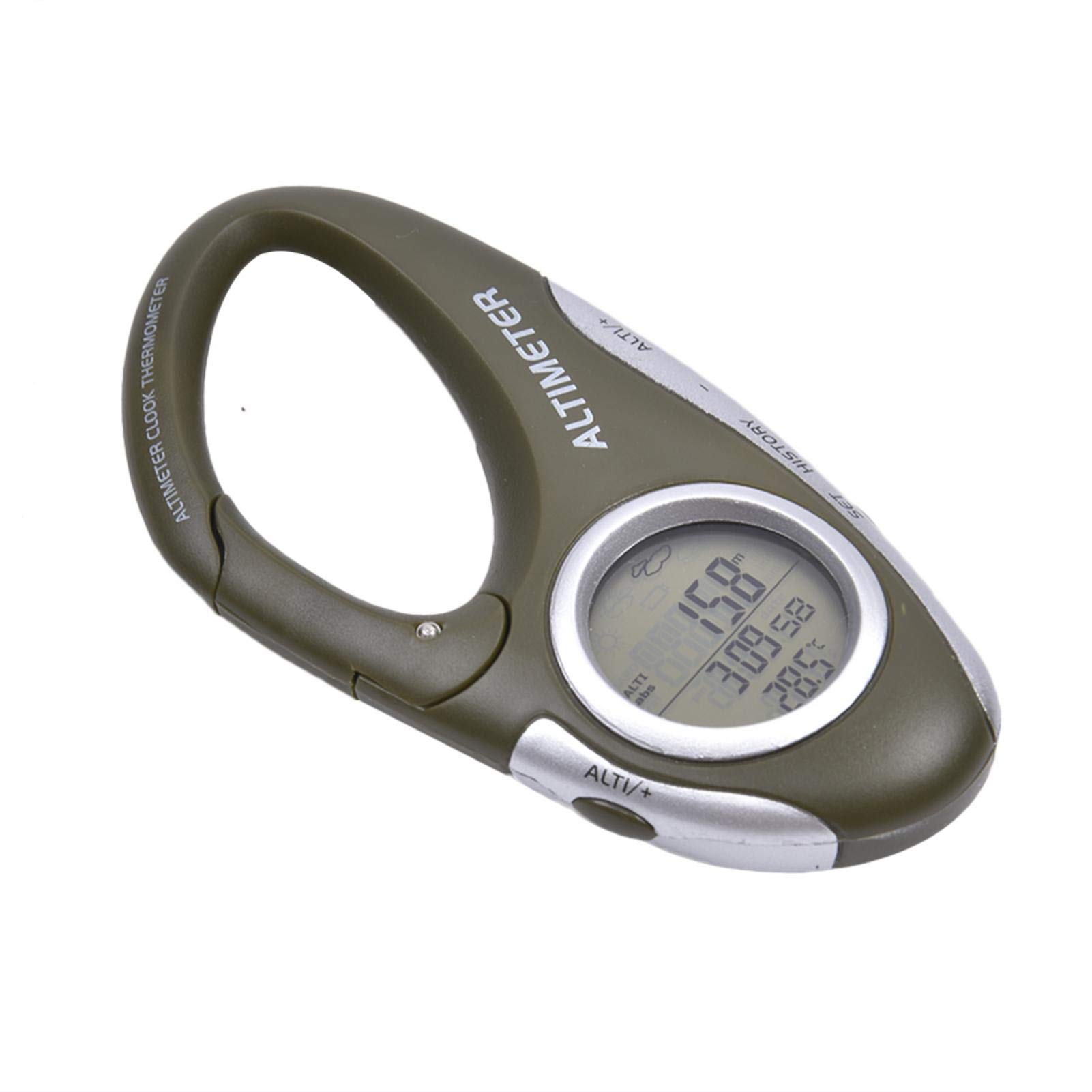 Mousqueton altimètre d'extérieur, montre altimètre de randonnée, altimètre et baromètre combo pour randonnée, altimètre multifonctionnel, accessoires de randonnée, mousqueton pour escarpes