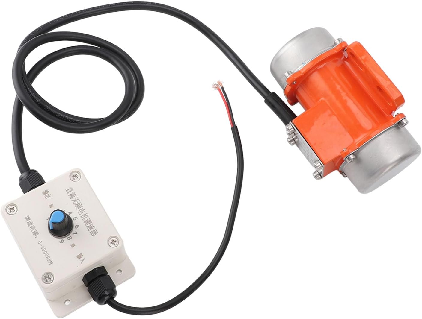 Concrete Vibrator Motor, 12V Electric Vibrating Motor Brushless DC Vibration Motor Adjustable Speed Controller, Mini Heavy Duty Industrial Concrete Vibrator(50W)