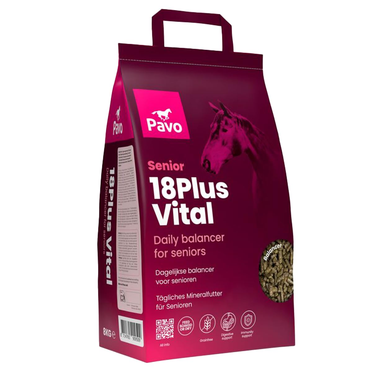 Pavo 18Plus Vital | Tägliches Mineralfutter für Senioren | 8 KG