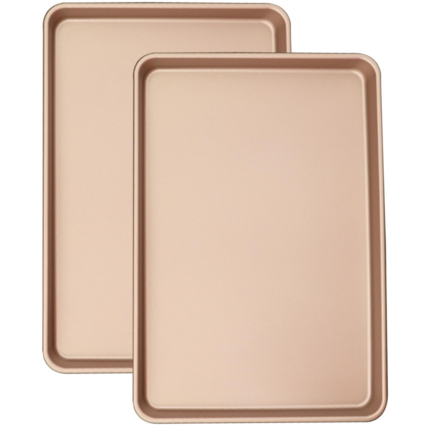 Lot de 2 grandes plaques de cuisson antiadhésives pour four, 27,9 x 40,6 cm, doré