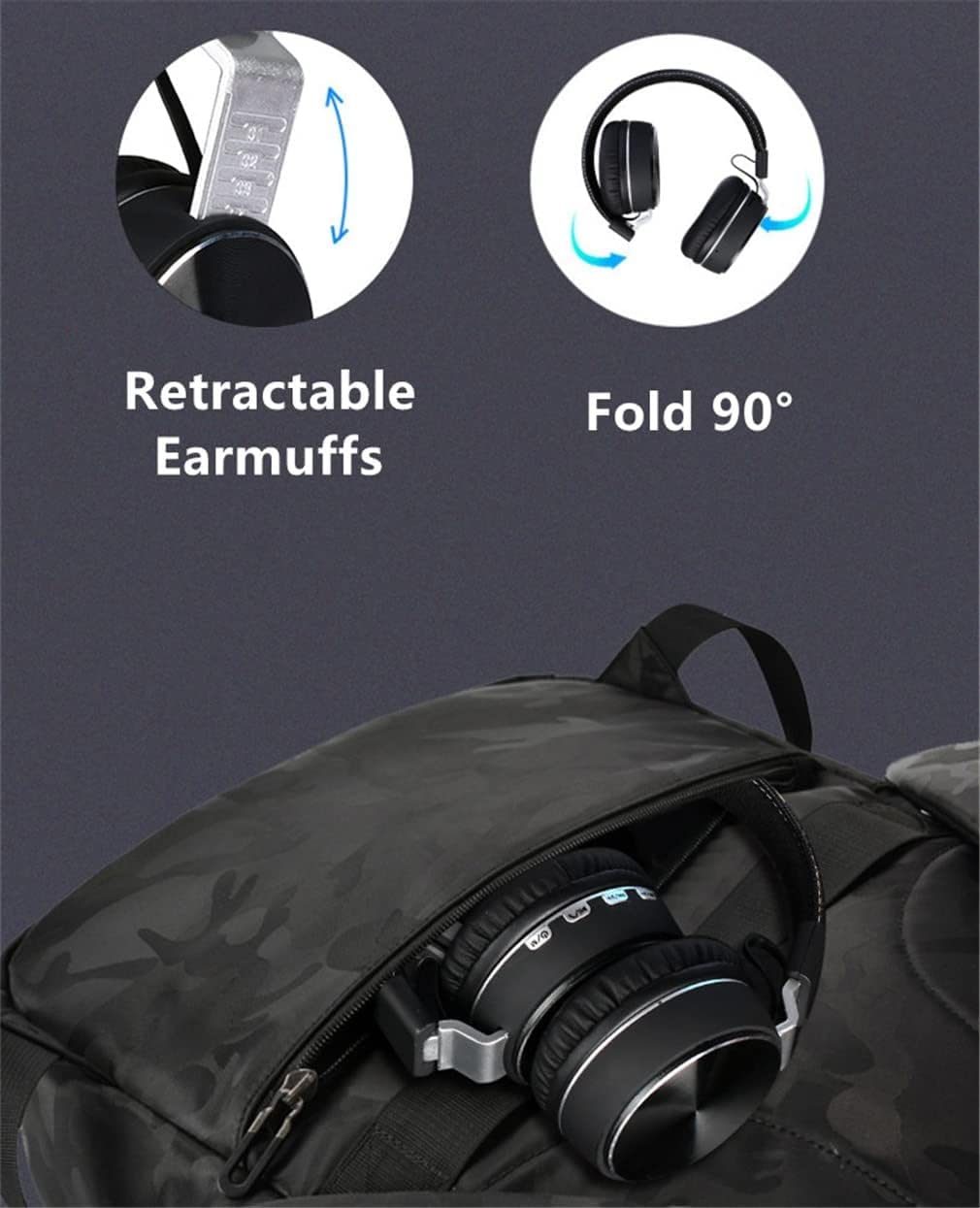Bezprzewodowe Słuchawki Nauszne Bluetooth 5.0, Nauszne Składane Słuchawki Z Aktywnym Tłumieniem Szumów, Hi-res Audio, Deep Bass, 10 Godzin Odtwarzania, Z Mikrofonem, Fm, Sd/Tf, Red