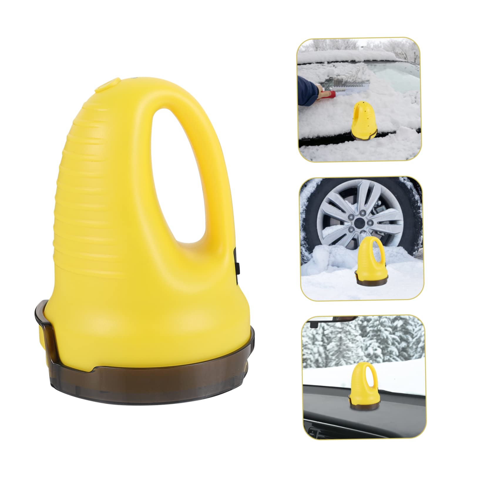 SUPVOX Grattoir à Neige Électrique pour Vitres de Voiture, Dispositif de Dégivrage Compact en Abs, Poignée Arquée, pour L’Hiver