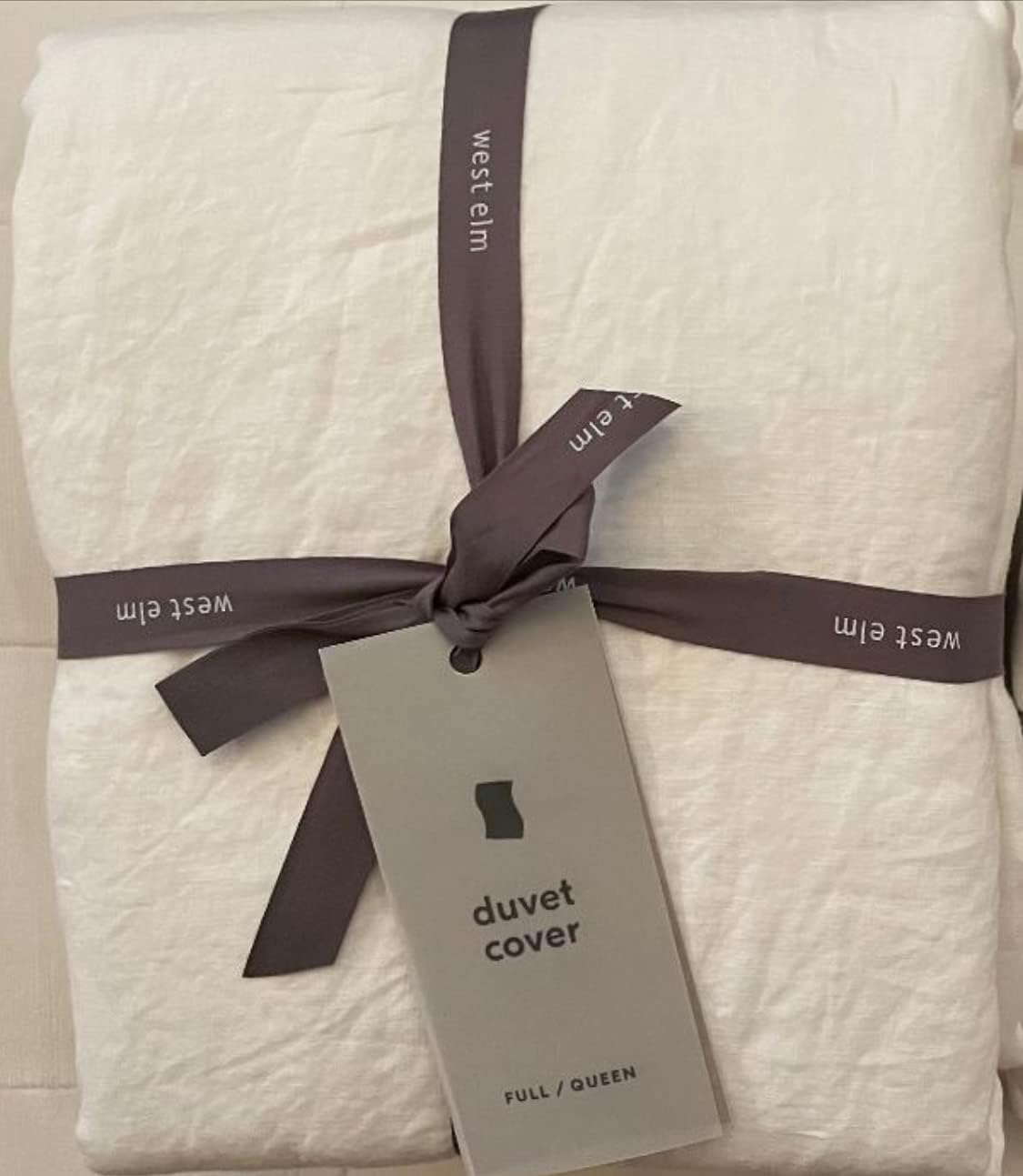 West Elm European Linen Duvet Cover (Full/Queen) - Image 2