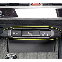 Console USB Port Panel Cover Trims Compatible with KIA NIRO 2023 2024 2025 Interior Car Accessories ABS 1PCS Black Wood Style