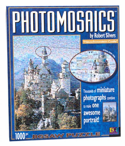 Photomosaic 1000-piece Jigsaw Puzzle: Neuschwanstein Castle