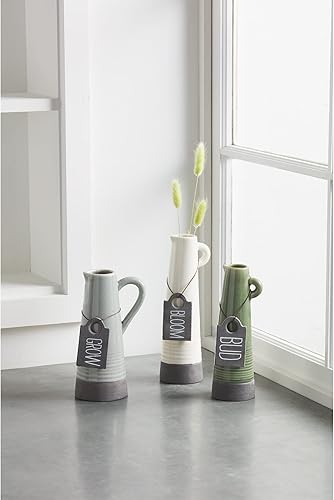 Miniatura 2 de Mud Pie Jarrón Crackle Glaze, azul, pequeño, 7 x 3.62 pulgadas