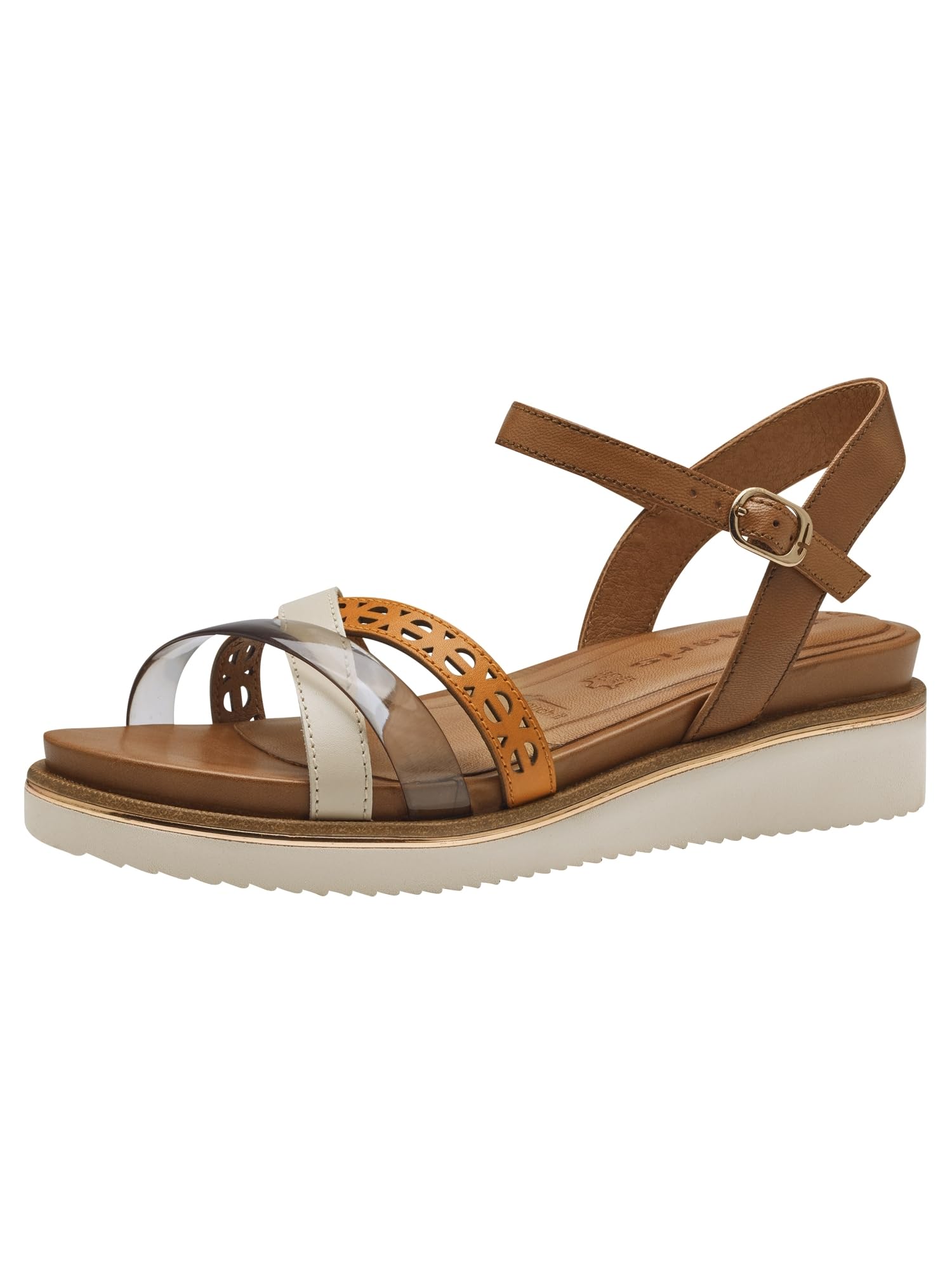 Tamaris Sandals 1-28255-42, Cognac Comb, 3.5 UK