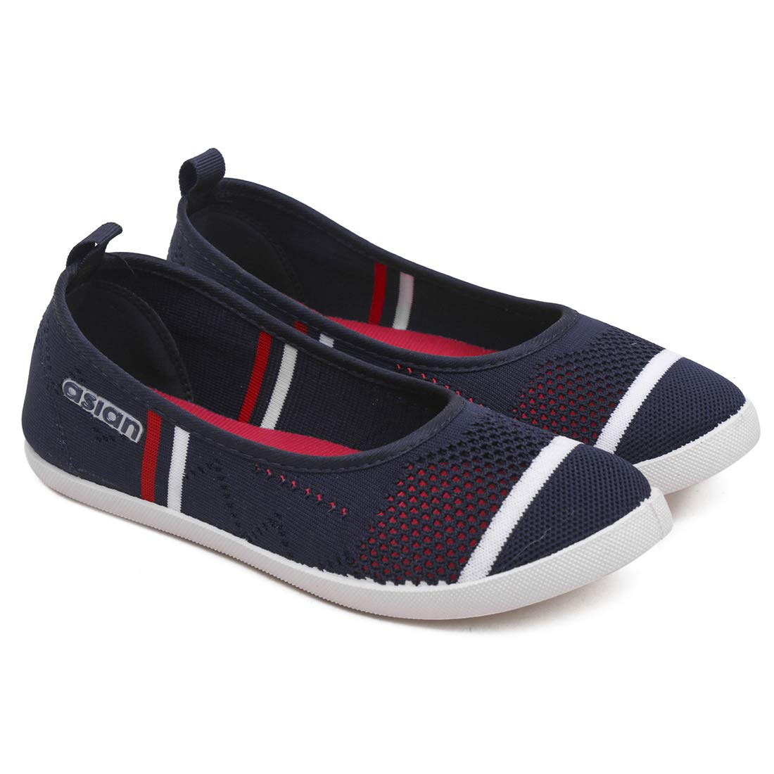 ASIAN Womens Alexa Navy Beige Casuals,Walking Shoes,Bellies,Canvas Shoes,Slipon Shoes (B07X2SP7RJ) Amazon Price History, Amazon Price Tracker