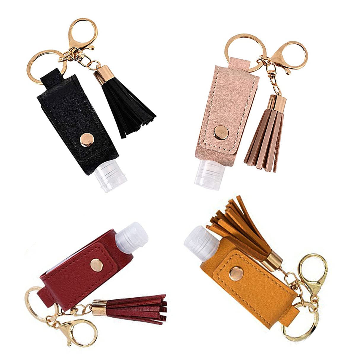 Bottigliette Portatili Da Viaggio 4 Pezzi - Con Portachiavi In Pelle, Antiperdita | Per Disinfettante O Cosmetici - Foto 6