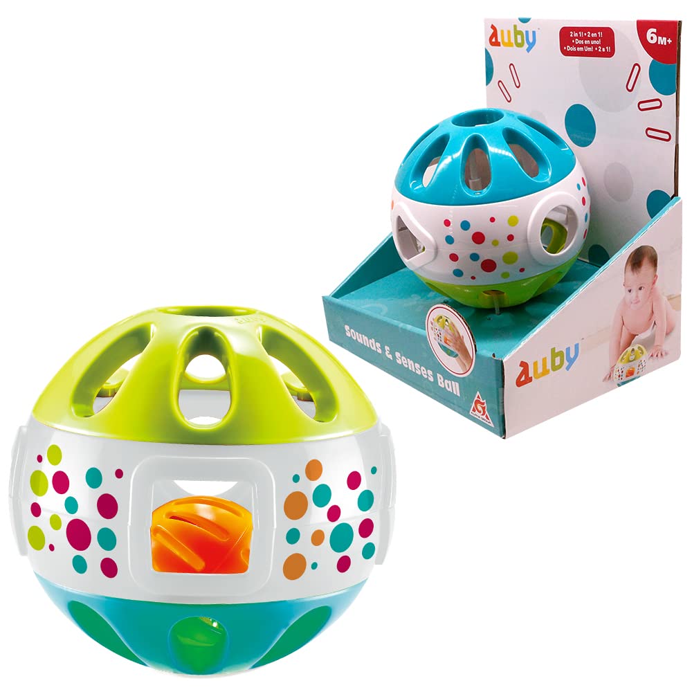 Auldey Toys - Auby Shake and Fun Rattle Ball, Prezenty urodzinowe dla dzieci w wieku 6 7 8 9 10 miesięcy, FR461140