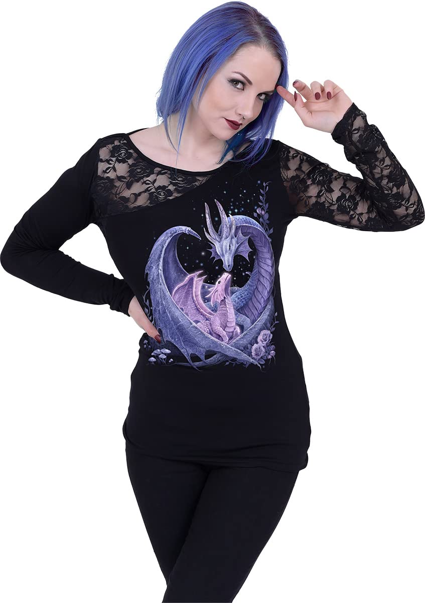 Spiral Maternal Instincts Frauen Langarmshirt schwarz Drachen, Gothic, Rockwear
