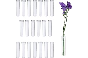 JFFX Individual Clear Water Vials For Floral Arrangements