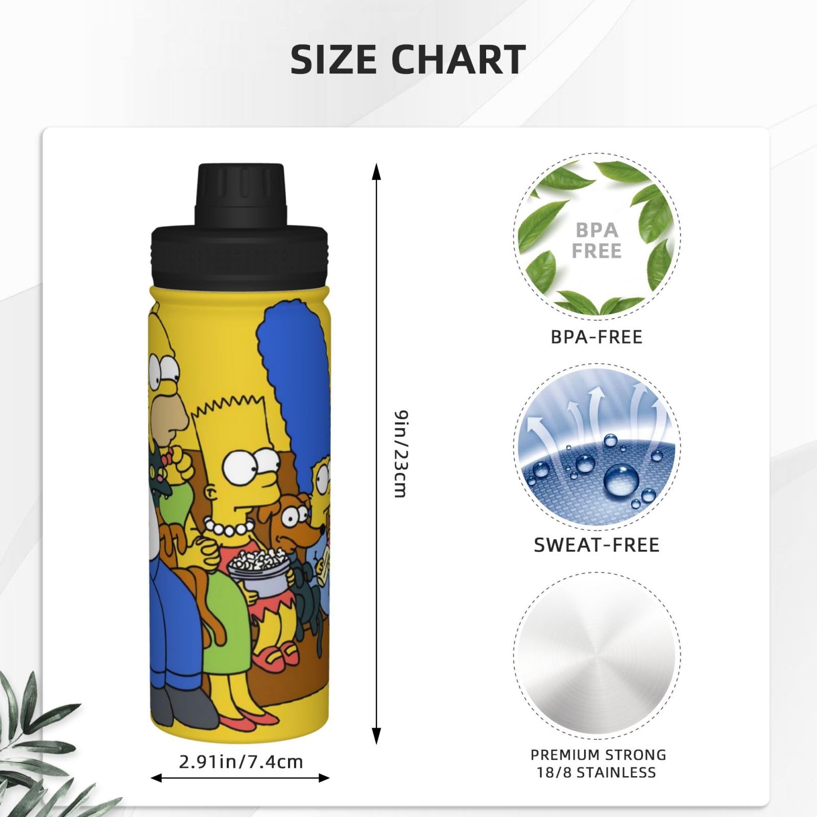 Amazon | ザ・シンプソンズ 水筒・マグボトル スポーツボトル 魔法瓶