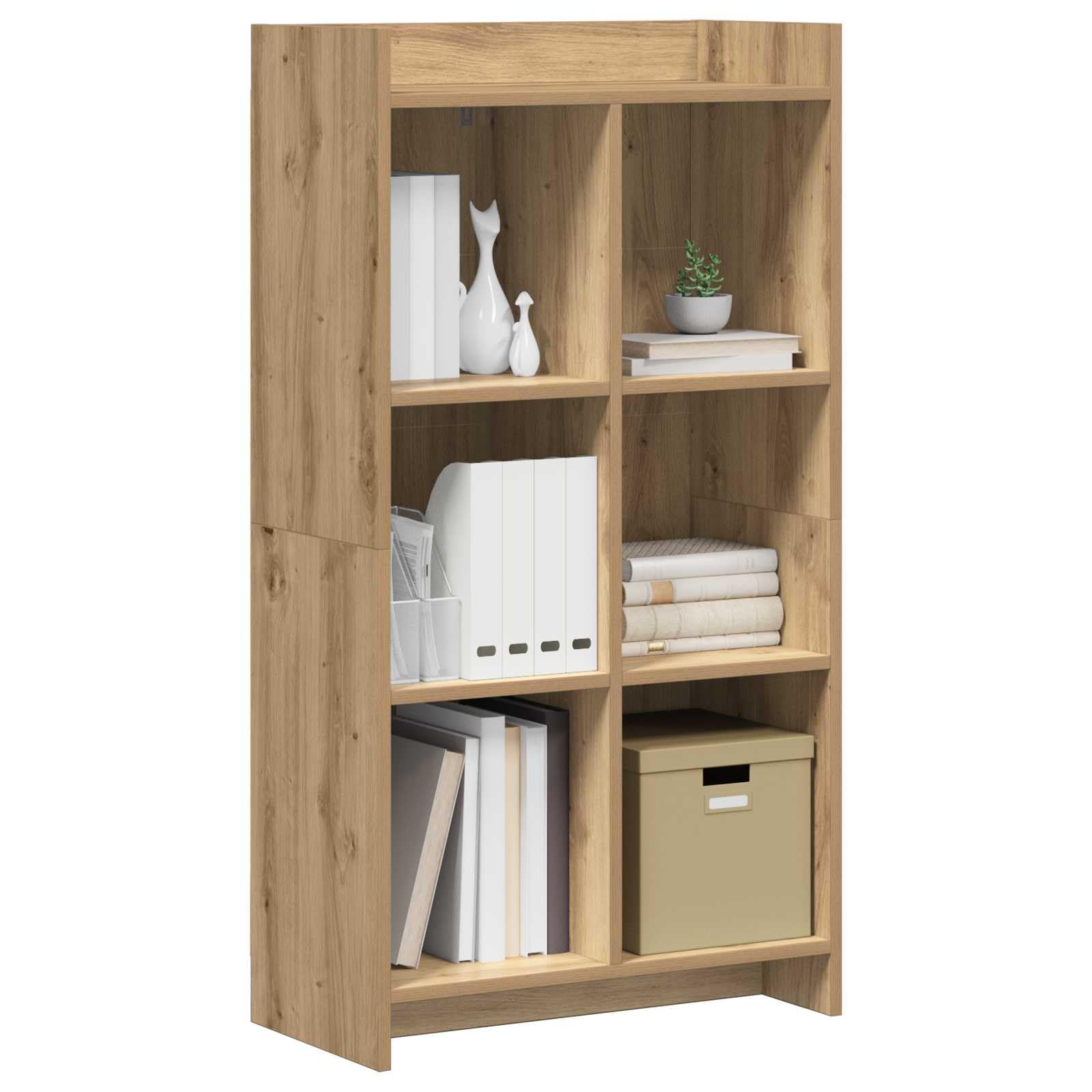 Libreria a 6 ripiani, 59 x 30 x 111 cm, in legno, moderna, salvaspazio, stabile, per soggiorno, ufficio, camera dei bambini, con molto spazio e facile montaggio