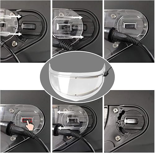 Miniatura 6 de ILM Protector térmico antivaho para modelo 129, moto de nieve, snowboard, esquí, casco de motocicleta de cara completa para adultos (transparente)