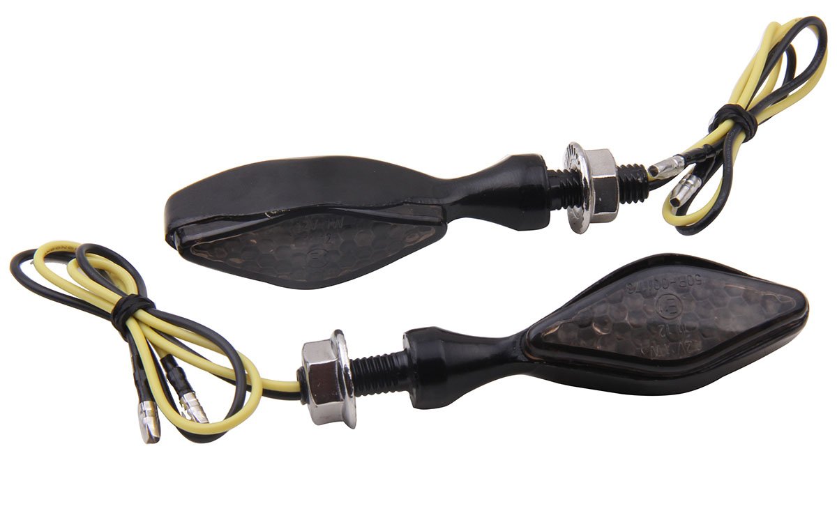 MotorToGo 2 PCS Short Stalk mini LED Turn Signals Lights Blinkers Compatible for 2012 Yamaha Super Tenere XTZ1200