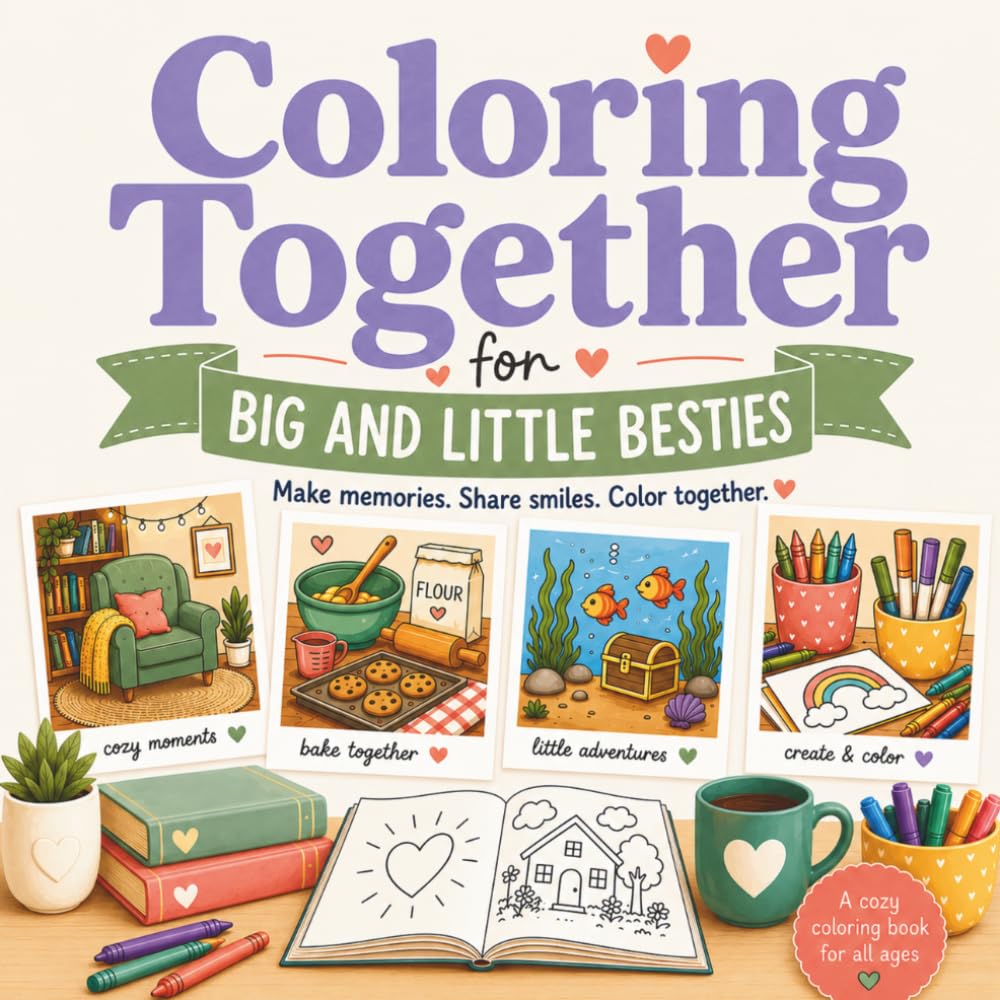 Coloring Together for Big and Little Besties: Make Memories. Share Smiles. Color Together.